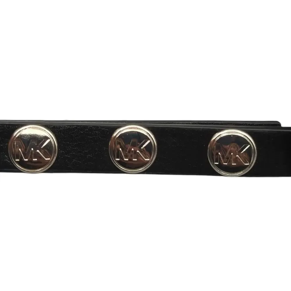 Michael Kors Fanny Jet Set MK Signature Pull Chain Zipper Black Adjustable Strap - Picture 5 of 7